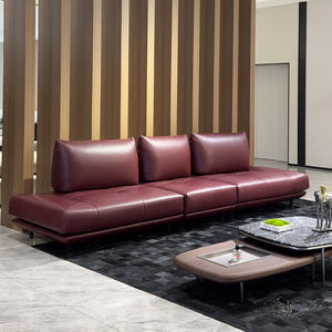 أريكة من الجلد الفرنسي العتيق قابلة للتعديل دوارة لغرفة المعيشة متعددة الوظائف بخط مستقيم - Product Image 3