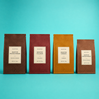 Pochettes à fond plat imprimées sur mesure avec base profonde pour poudre de protéines, poudre de collagène et poudre de curcuma
