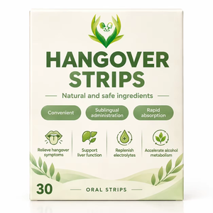 Bandes sublinguales anti-gueule de bois à base de chardon-Marie et de sureau pour soulager les symptômes de la gueule de bois – Meilleures ventes - Product Image 1