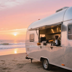 2025 Stainless Steel Trailer Coffee Car Ice Cream Ttailer Food Trucks For <b>Sales</b> With Full <b>Kitchen</b> - Product Image 5