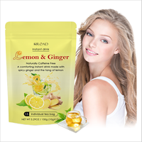 Thé au gingembre instantané avec miel, moringa, curcuma, corossol, citron et menthe - Sans sucre - Fraîchement préparé en sachet
