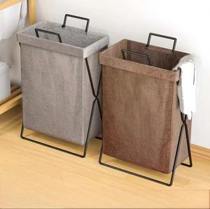 <span class=keywords><strong>Panier</strong></span> à linge sale pliable en lin moderne pour la maison, le dortoir et la salle de bain - Product Image 1