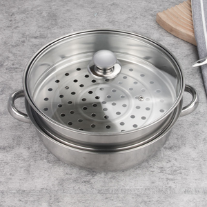 Olla Vaporera de Acero Inoxidable de 28 cm para el Hogar, Olla Vaporera de Gran Capacidad para Cocina, Regalos, Ollas, Vaporera de Alimentos, Olla para Sopa - Product Image 3