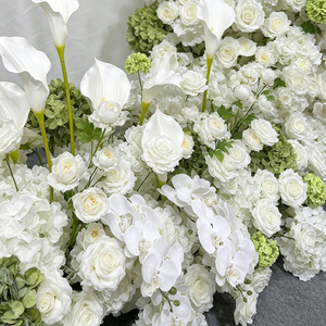 Arreglo Floral Artificial de Orquídeas Blancas y Vegetación Natural para Decoración de Jardín, Bodas y Eventos al Aire Libre - Product Image 2