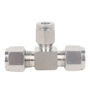 Raccord de compression en acier inoxydable 304, raccord en T pour tube de 1/2 pouce de diamètre extérieur, connecteur de tuyau résistant à la corrosion pour la <span class=keywords><strong>plomberie</strong></span> industrielle - Product Image 1