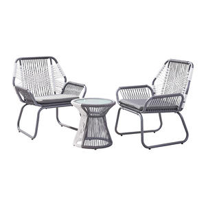 Patio exterior ocio muebles Metal madera combinación silla ratán mesa para Villa jardín Hotel balcón <span class=keywords><strong>terraza</strong></span> - Product Image 3