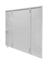Panel Calefactor de Infrarrojos Lejanos de 960W con Marco de Aluminio Blanco, Montaje en Pared y Techo, Calentamiento Rápido y Programación Inteligente