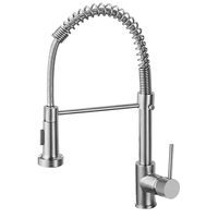 Robinet de cuisine 2025 moderne à poignée unique en acier noir mat avec capteur, mélangeur d'eau chaude et froide, filtre, robinet de cuisine extractible