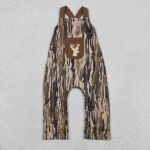 SR4048 rts - Conjunto de Mono sin Mangas para Bebés y Niñas, Estampado de Ciervo en Camuflaje Oliva, Venta al por Mayor, Algodón - Product Image 2
