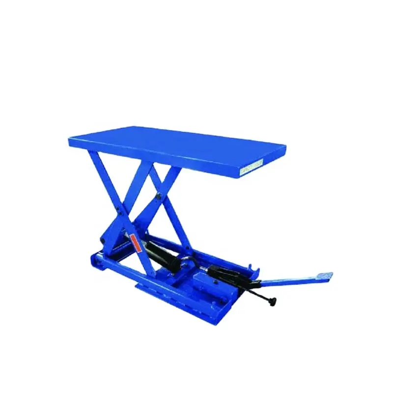 Fixed Stationary Foot Pump 200kg Hand Pedal Operated Hydraulic Scissor Lift Tables