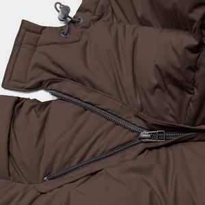 Abrigo corto de manga larga con logotipo personalizado para <span class=keywords><strong>mujer</strong></span>, <span class=keywords><strong>chaquetas</strong></span> gruesas de invierno lisas cálidas con chocolate para exteriores, abrigo para <span class=keywords><strong>mujer</strong></span> - Product Image 5