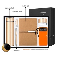 Set Hadiah Bisnis VIP Promosi 6-in-1 OEM untuk Wanita: Notebook, Flask, Speaker, Power Bank