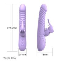 Dildo en silicone en forme d'éléphant, stimulation du clitoris et du point G, avec ventouse, masturbateur féminin, jouet pour adultes, vibration, plaisir