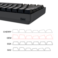 Clavier mécanique personnalisé 68 touches PBT, mini rvb rétroéclairé, interrupteurs gateron, clavier de jeu programmé