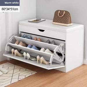 Moderno Mueble <span class=keywords><strong>Zapatero</strong></span> Multifuncional <span class=keywords><strong>para</strong></span> <span class=keywords><strong>Entrada</strong></span> <span class=keywords><strong>de</strong></span> <span class=keywords><strong>Casa</strong></span> con Estructura <span class=keywords><strong>de</strong></span> Hierro y Banco <span class=keywords><strong>de</strong></span> Madera con Cojín Acolchado <span class=keywords><strong>para</strong></span> Sentarse y Cambiarse los Zapatos - Product Image 6