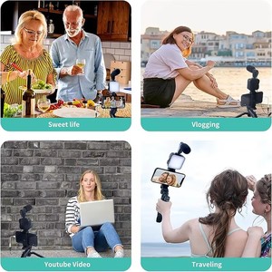 Support de <span class=keywords><strong>téléphone</strong></span> <span class=keywords><strong>trépied</strong></span> pour smartphone, kit de vlogging <span class=keywords><strong>avec</strong></span> mini microphone <span class=keywords><strong>et</strong></span> <span class=keywords><strong>lumière</strong></span> d'appoint LED, idéal pour TikTok, diffusion en direct, vidéo YouTube - Product Image 6