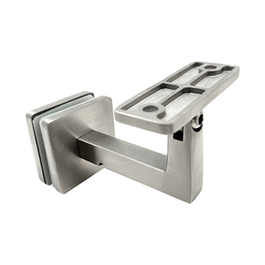 Custom 304 316 Stainless Steel Square Wall Mount Adjustable Saddle Handrail Brackets Stainless Steel Handrail Fitting - Product Image 1
