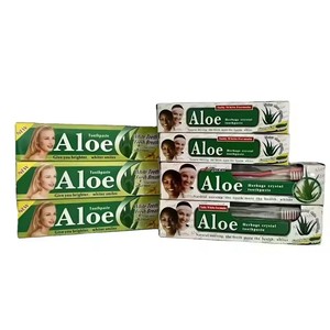 Anti Cavity Aloe Vera <strong>Toothpaste</strong> Natural Whitening Plaque Fresh Mint Breath <strong>SLS</strong> <strong>Free</strong> Fluoride Option Gentle Oral Care - Product Image 1