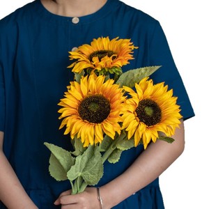Flor Artificial de Girasol de Seda Wen Hope, Ramo Individual, Decoración del Hogar, Accesorio para Fotografía de Bodas - Product Image 5