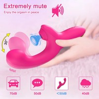 Potente Vibrador Dildo de 20 Modos, Estimulador de Clítoris con Succión al Vacío, Juguete Sexual para Mujeres con Movimiento de Dedos