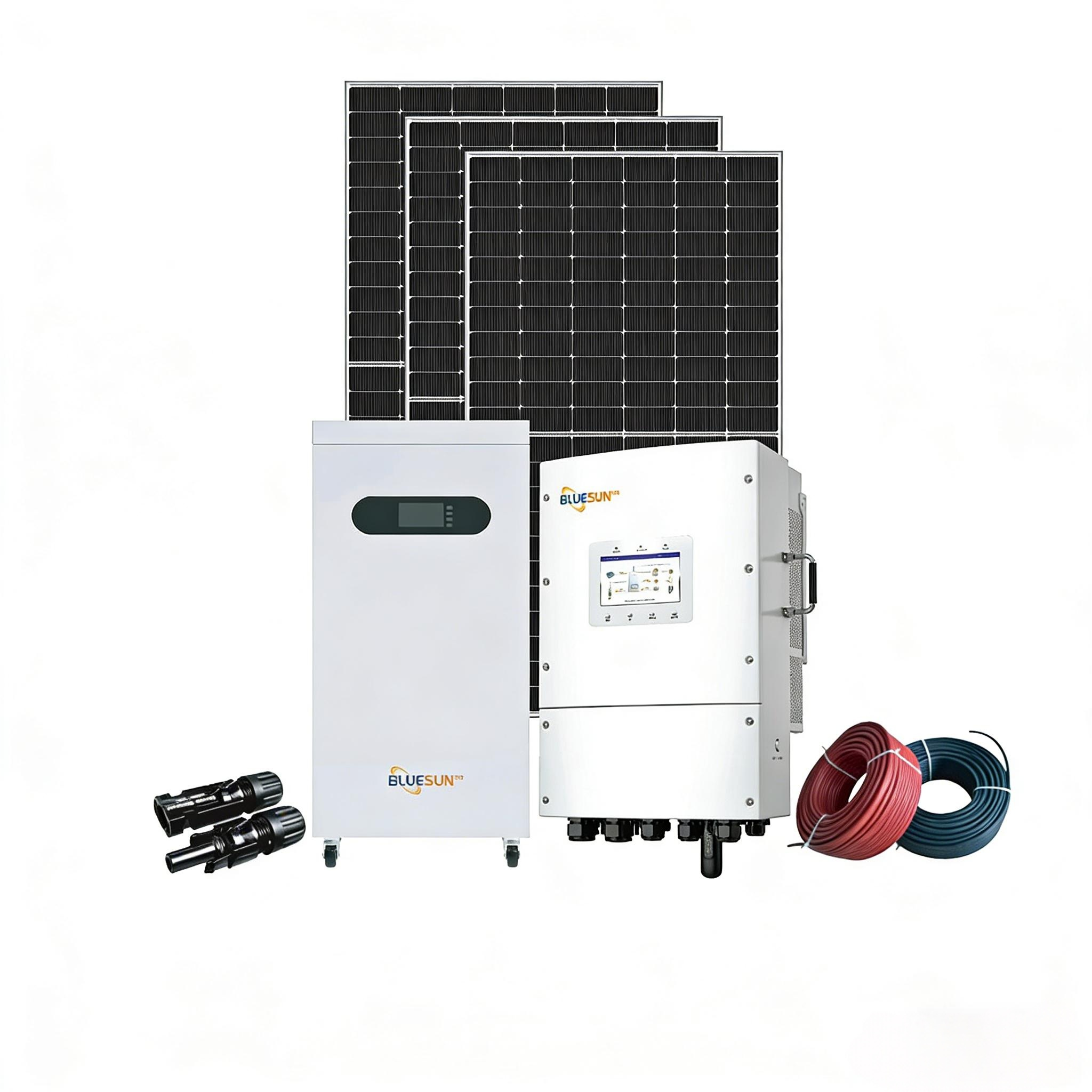 <strong>10KW</strong> 15KW Home <strong>Solar</strong> PV <strong>System</strong>, Hybrid <strong>Solar</strong> Panel Kit With <strong>Inverter</strong>, Cable & Mounting Bracket
