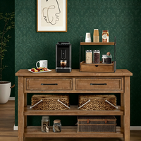 Organisateur de salle de bain pour comptoir avec tiroir, organisateur de comptoir en bois pour la décoration de la salle de bain, étagère d'évier pour rangement sous la vanité