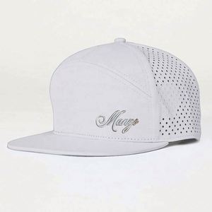 Gorra Snapback de Lujo Personalizada con Logotipo Bordado de 7 Paneles, Estilo Hip Hop, Resistente al Agua, Perforada con Corte Láser, para Ciclismo y Playa - Product Image 4