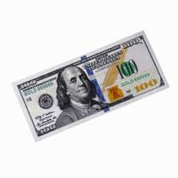 Silver Foil 100 Dollar Commemorative Banknote Card Benjamin Franklin Collectible Gift