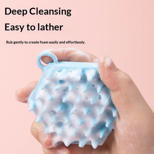 Bestseller Silicone Double-sided Facial Cleanser <b>Shower</b> <b>Brush</b> Soft Bristles Shampooing Tactile Bathing Massage - Product Image 4