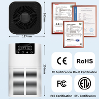 Mini purificateur d'air facile à transporter pour la chambre, les enfants et les animaux domestiques, purification efficace avec filtre composite triple HEPA et ioniseur d'air