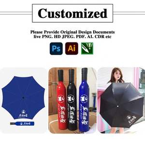 Parapluie Bouteille de Vin Publicitaire Personnalisé pour Cadeau d'Affaires – Direct Usine - Product Image 2
