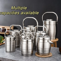 Nouvelle boîte à lunch isotherme triple compartiment en acier inoxydable haut de gamme, sans BPA, antirouille, résistante à la corrosion et anti-fuite, avec pot à thé intégré