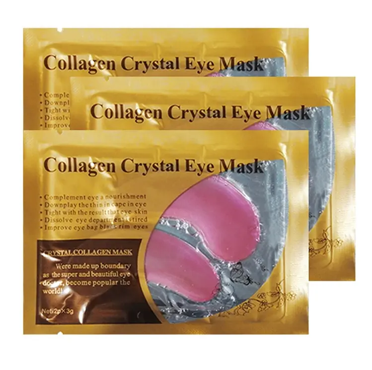 I prodotti più venduti 2020 negli stati uniti maschera per gli occhi glitterata personalizzata sotto la maschera per gli occhi In Gel di cristallo 24k Gold Collagen Mask