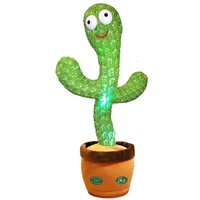 Batterie Rechargeable Enregistrement Audio Retelling Talking Novel Jouets musicaux Dancing Talking Cactus Baby Mimicing Toys