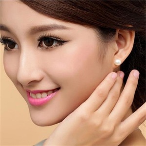 Wholesale <strong>Huggie</strong> S925 Sterling <strong>Silver</strong> Natural Fresh Water Fine Jewelry Stud Pearl Earrings for Women - Product Image 2