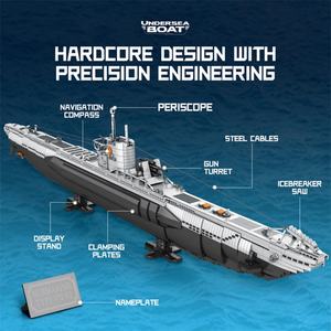 Juego de Bloques de Construcción Reobrix de 3987 Piezas, Barco Submarino y Embarcación de Exploradores del Mar Profundo, Kit de Construcción de Barco Submarino - Product Image 6