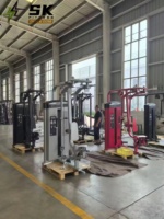 Equipo de Gimnasio con Pesas SK, Juego Completo con Pila de Pesas de 160 kg, Máquinas de Entrenamiento de Fuerza Comerciales para Gimnasios, Hoteles y Clubes