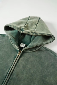 Vente en gros de sweat à <span class=keywords><strong>capuche</strong></span> surdimensionné zippé en coton lourd vintage avec logo personnalisé pour hommes <span class=keywords><strong>pull</strong></span> à <span class=keywords><strong>capuche</strong></span> d'hiver taille XL - Product Image 4