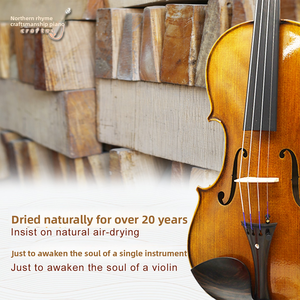 Violon d'étude CHENTUO CT1.62 fait main, best-seller, avec table en épicéa massif, éclisse flammé, touche en fibre de carbone et ébène, entièrement en bois - Product Image 2