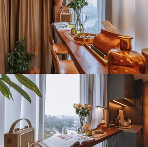 شرفة من الخشب الصلب مع أقدام عالية تصميم حديث للمنزل والمطبخ للاستخدام التجاري والمطاعم - Product Image 6