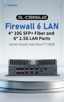 Routeur pare-feu Intel C3958 16 cœurs 16 threads 6 ports LAN 2,5 G 4 ports SFP+ 10 G sans ventilateur pour pfSense OpenSense OpenWrt