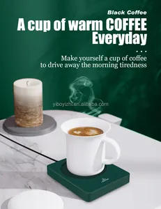 मिनी पोर्टेबल ग्लास कॉफी दूध चाय पेय गरम पोर्टेबल कॉफी कप हीटर हीटर के साथ मग गुलाबी ग्रीन इलेक्ट्रिक मग