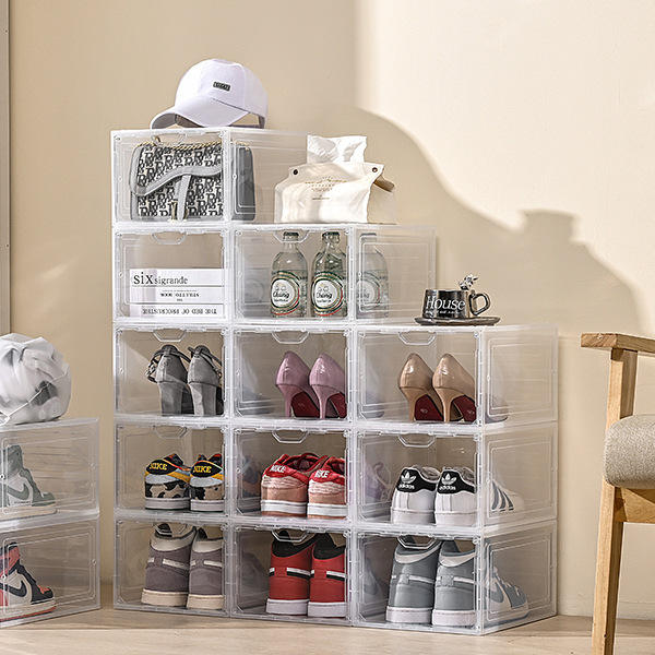 Acrylic Trainer Storage Box Shoe Cabinet Hard Plastic Shoe Box