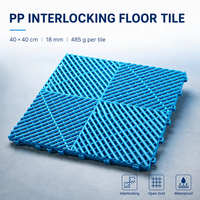 Tapis de grille de drainage carrée emboîtable en plastique PP de 1,8 cm d'épaisseur pour l'entretien automobile, les ateliers 4S et les outils de nettoyage de voitures