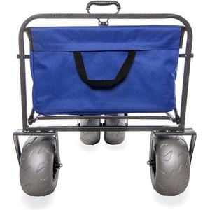 Hochwertiger Klapp wagen mit großen Ballon rädern <span class=keywords><strong>Beach</strong></span> Utility <span class=keywords><strong>Cart</strong></span> für Camping Hohe Sichtbarkeit für Handwagen und Trolleys - Product Image 3