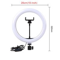 2024 baru KUALITAS TERBAIK 10 inci LED cincin cahaya Dimmable Ringlight 3200 k-5600 K fotografi makeup cincin lampu cahaya