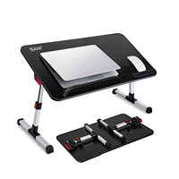 Table pliante ergonomique Xgear pour bureau à domicile, support réglable pour ordinateur portable, plateau de lit, table pour ordinateur portable pour lit et canapé