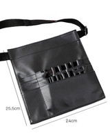 Sac de ceinture de brosse de maquillage de logo personnalisé de voyage noir sac de taille de brosse de maquillage cosmétique en cuir pu