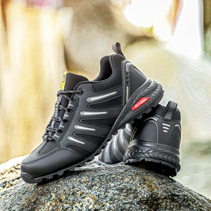 Zapatos de Senderismo para Hombre, Parte Superior Sintética, Entresuela de EVA, Suela de Goma Antideslizante, Transpirables, Ligeros, Resistentes a la Abrasión, Todos los Zapatos - Product Image 1