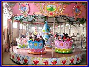 Manèges de carnaval populaires pour enfants : Carrousel à tasses rotatives pour parcs d'attractions, centres commerciaux intérieurs/extérieurs, en PVC et métal - Product Image 2
